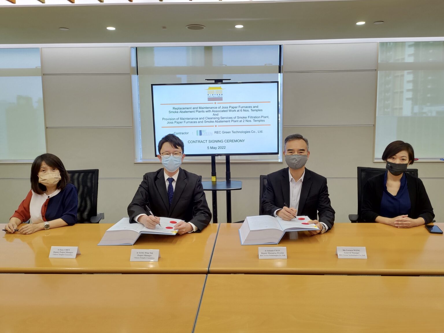 CTC Signed Contract for Replacement of Joss Paper Furnaces and Smoke